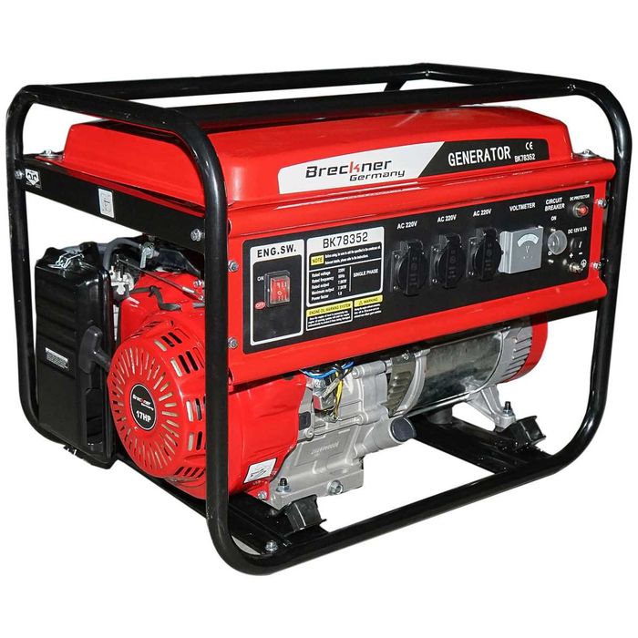 Generator benzina 7.5kW Breckner Germany 17CP 220V 3 prize 25L Factura TVA Garantie 2750 RON