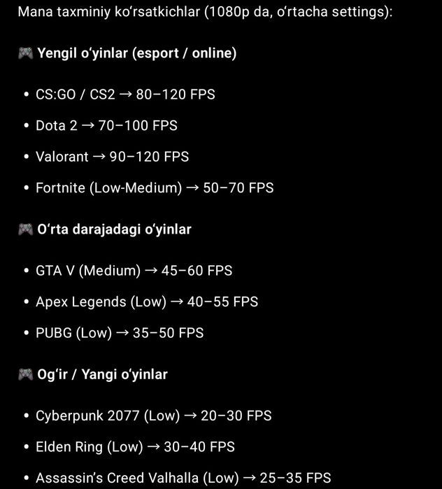 Gaming /Ofis uchun ideal  I5 3340   RX550 4GB  SSD: 118GB   HDD: 466GB