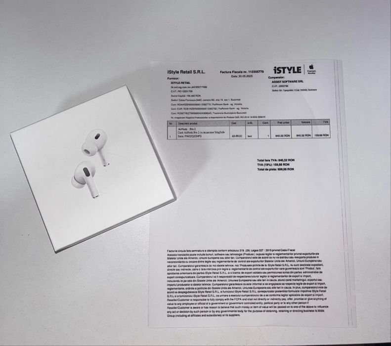 AirPods Pro2 sigilate cu factură istyle