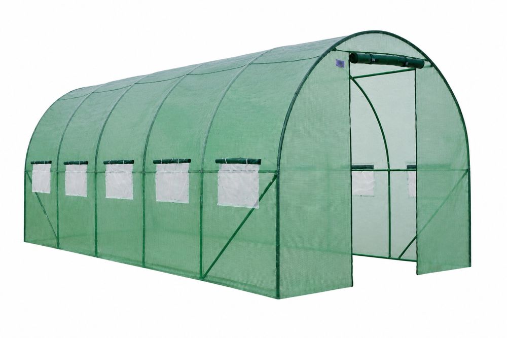 Seră tunel verde 8x3x2 m pentru legume