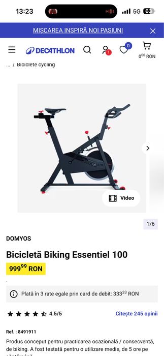 Bicicleta domyos biking 100 noua !