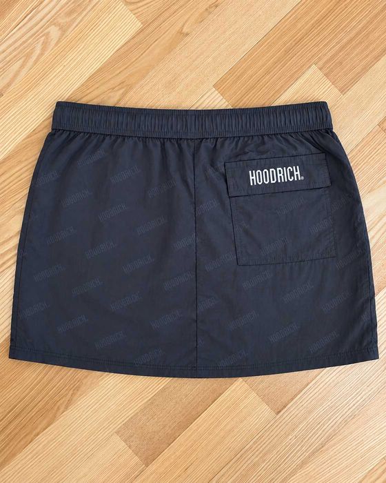 Fustă cargo damă Hoodrich Woven Cargo neagră cu buzunare utilitare și detalii logo Mărimea XL
