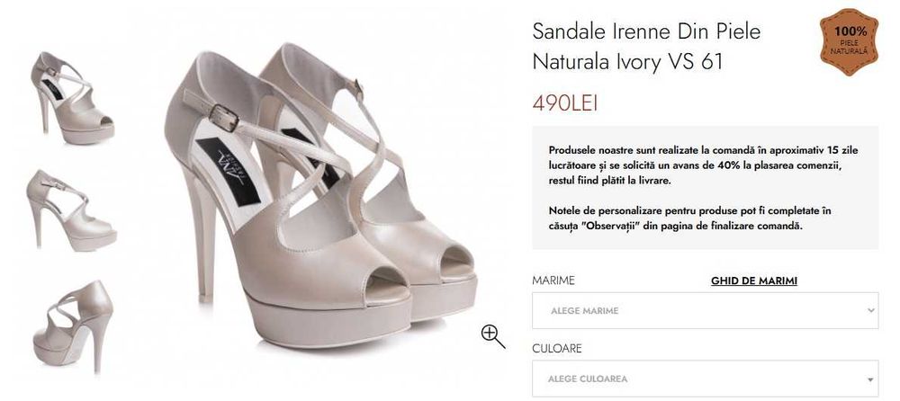 Sandale Ana Fashion din piele nr 35