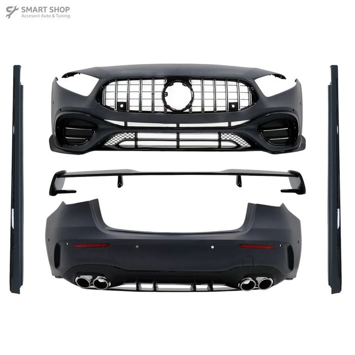 Pachet Exterior Complet compatibil cu Mercedes A-Class W177 5 Usi Hatchback (2018-2022) A45 Design