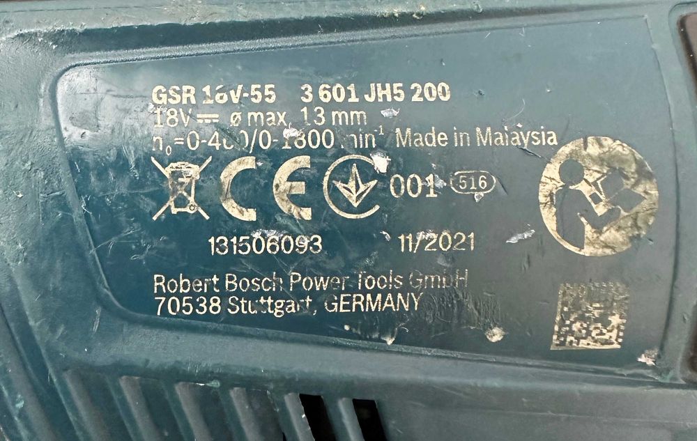 Bosch GSR 18V-55 - Безчетков винтоверт боди 18V