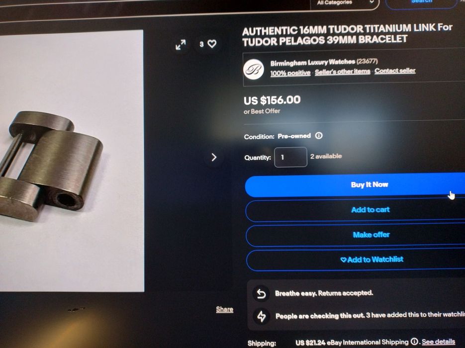 Link bracelet Tudor, zale Pelagos 39/42