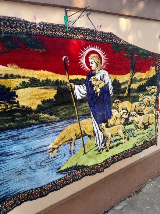 Carpetă veche de perete /religioasă