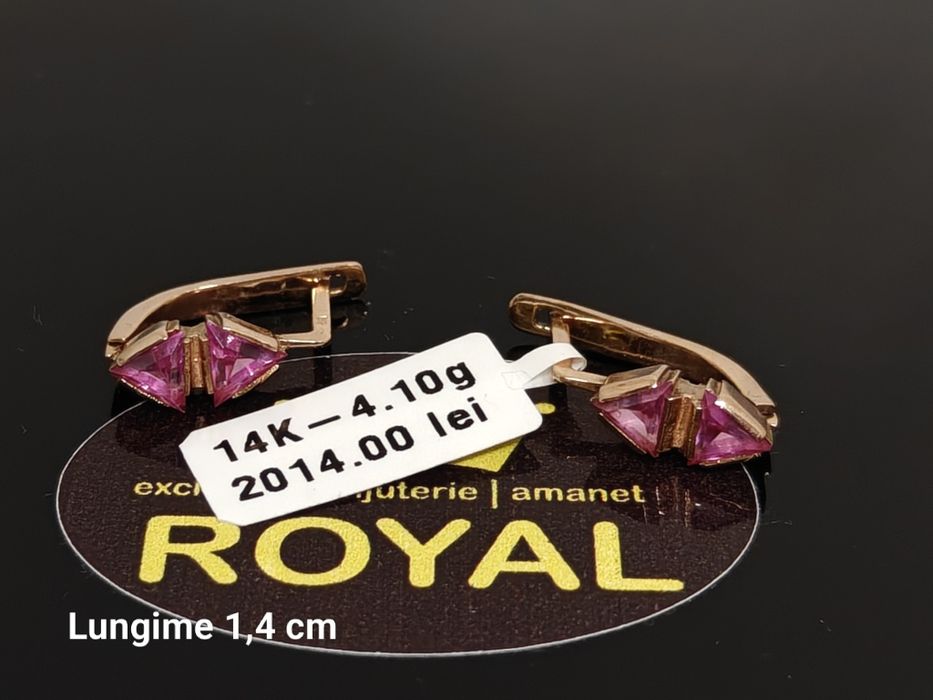 Bijuteria Royal: Cercei aur 14k/4.10 gr