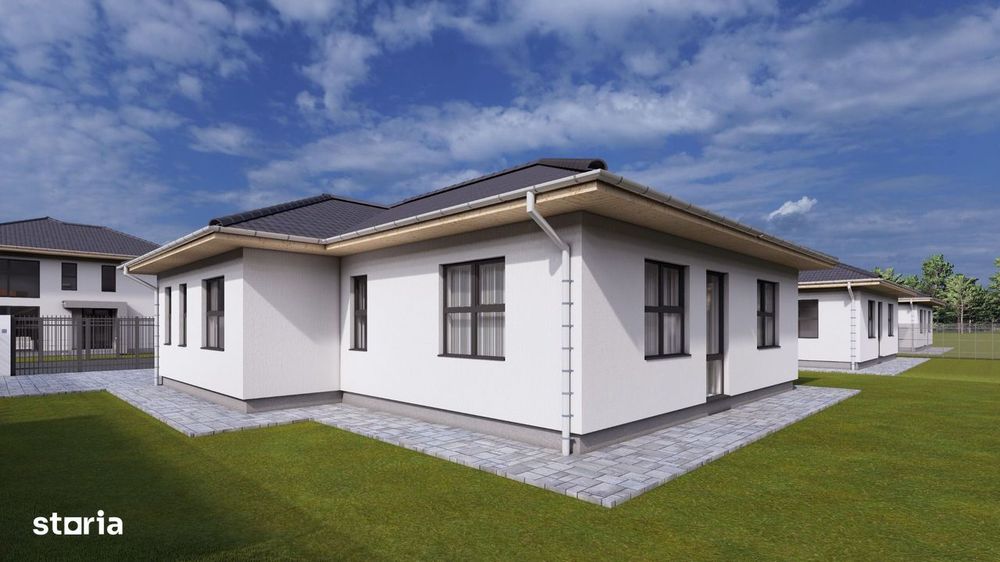 Casa la cheie 4 camere,120 mp,512 mp teren,cu gard si pavaj