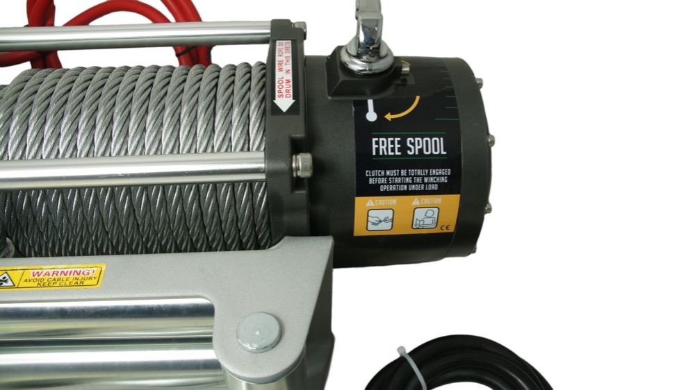 Troliu electric PowerWinch 12000 lb 5443 kg.  Platforma OffRoad
