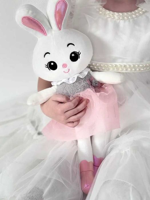 Плюшено зайче балерина 45см, Сладка детска плюшена играчка