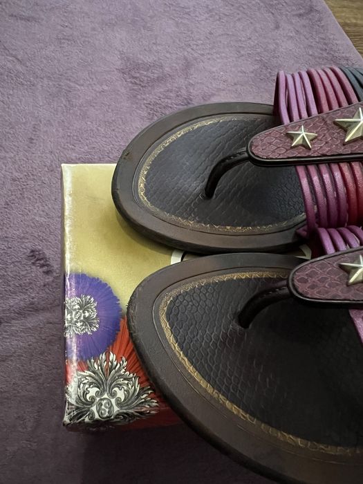 Slapi Grendha culoare maro roz/mov marime 38 - potrivit 37