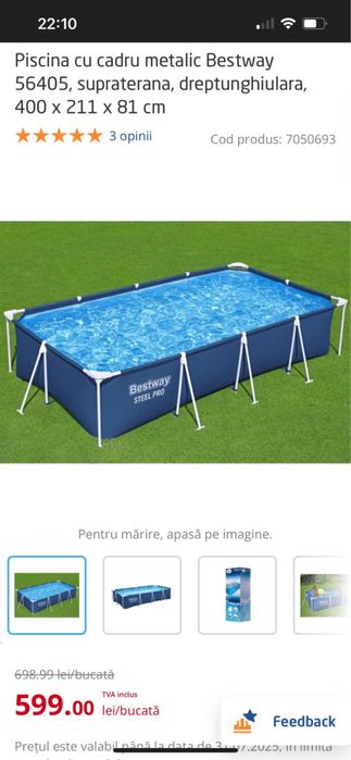 Piscina 400&211&81 cm