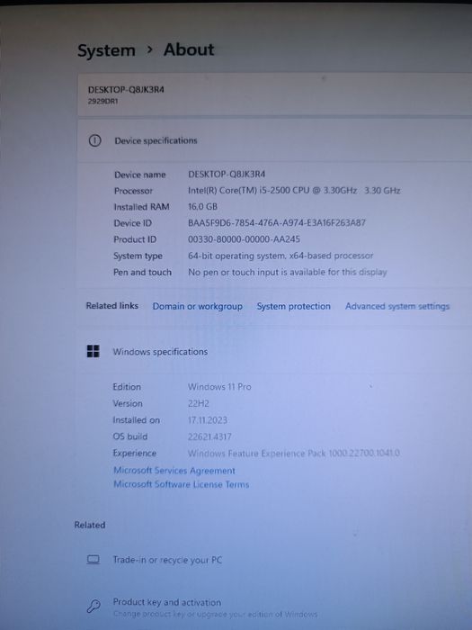 Vând PC Intel i5 3,3 Ghz 16Gb RAM