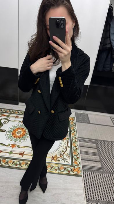 Стильный женский черный пиджак