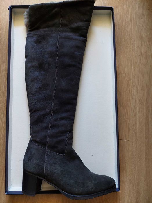 Зимни дълги велурени ботуши, размер 38,5