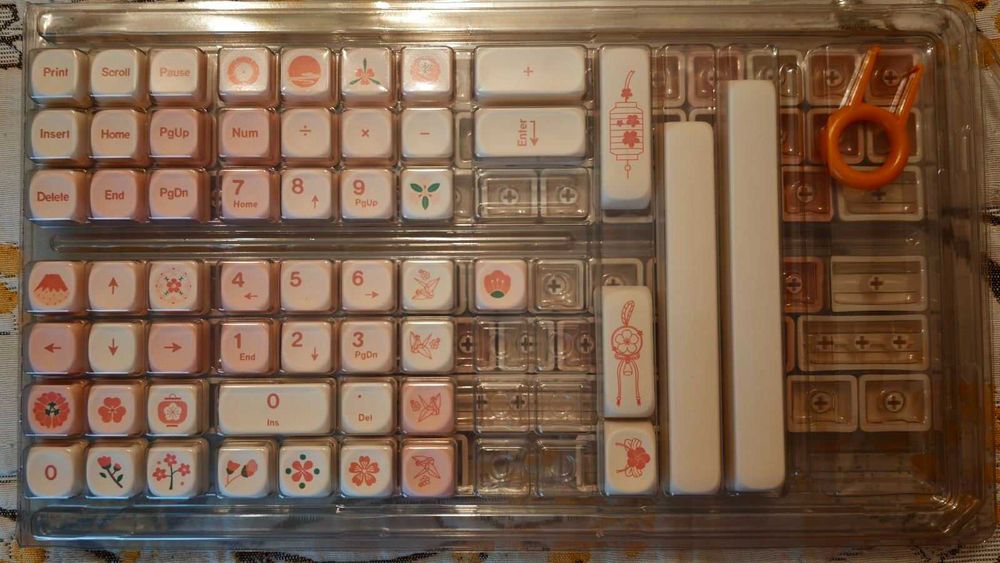 Капачки за механична клавиатура Womier Cherry Blossom (143 бр., MOA, PBT)