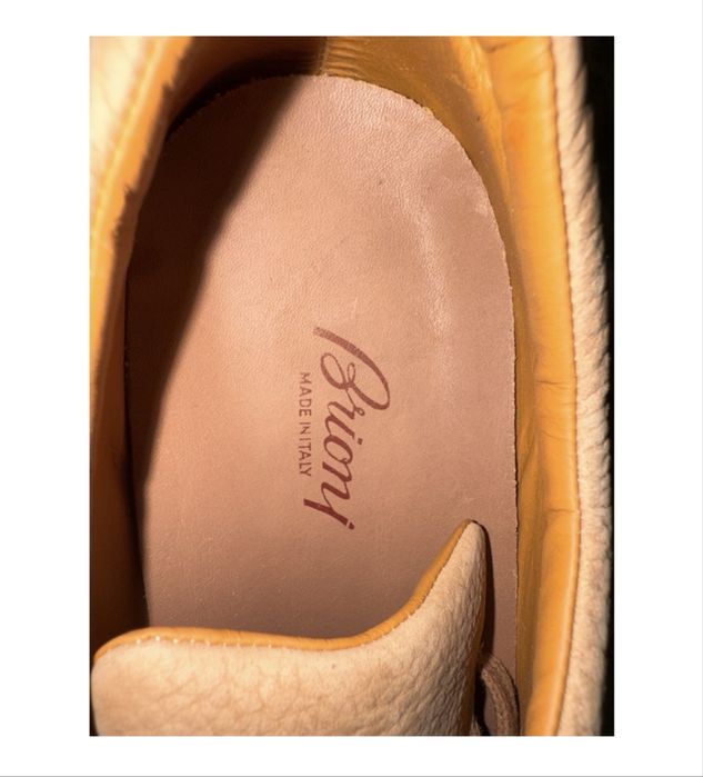 Мужские кожаные кросовки Brioni