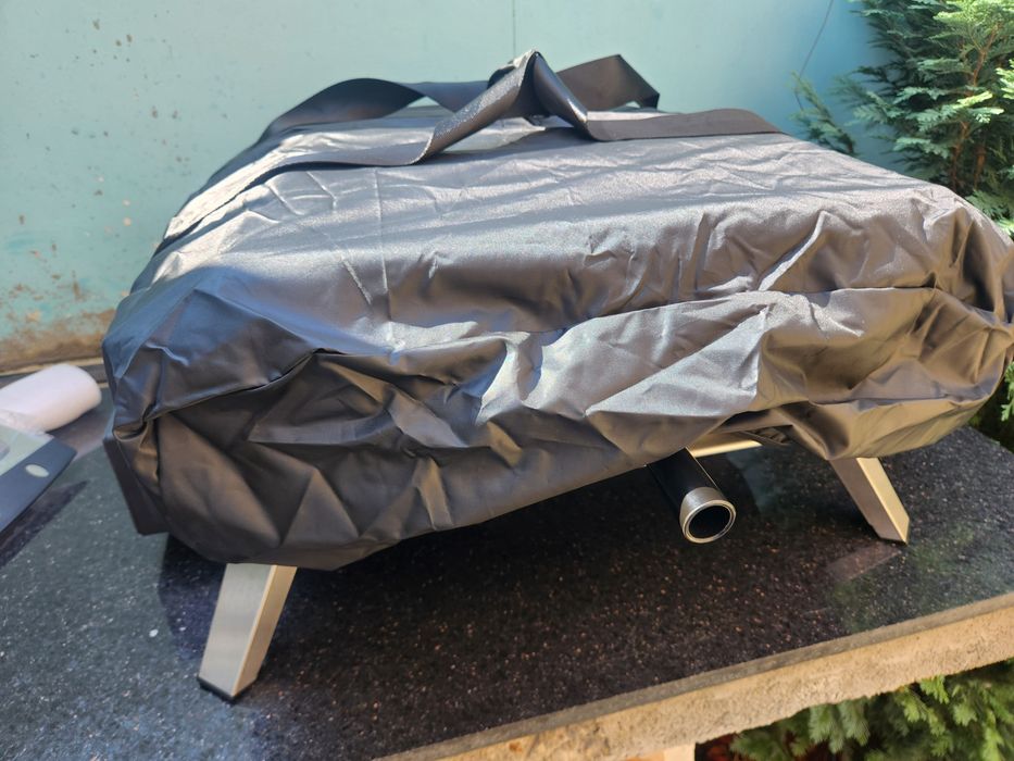 пещ за пици 40см отвор професионална на газ с ротационна подложка