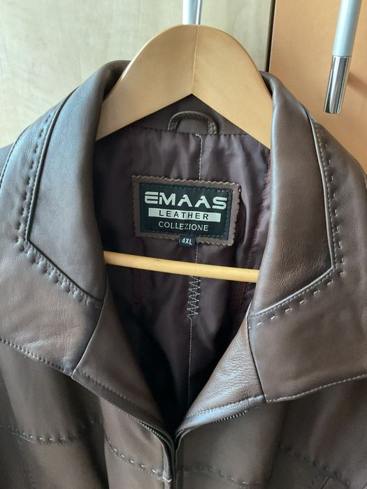 Geacă din piele maro