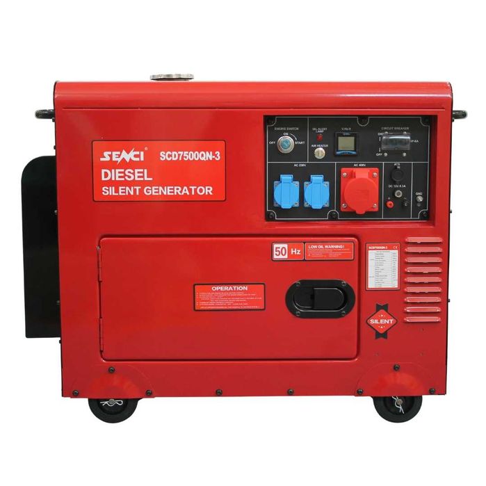 Generator de curent insonorizat SENCI SCD7500QN-3 ATS putere maxima 4,8 KW/400V 1,6 KW/230V, motor Diesel ATS inclus