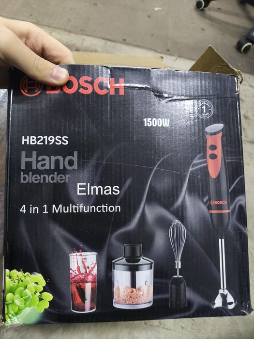 Блендер bosch hb219ss 1500w