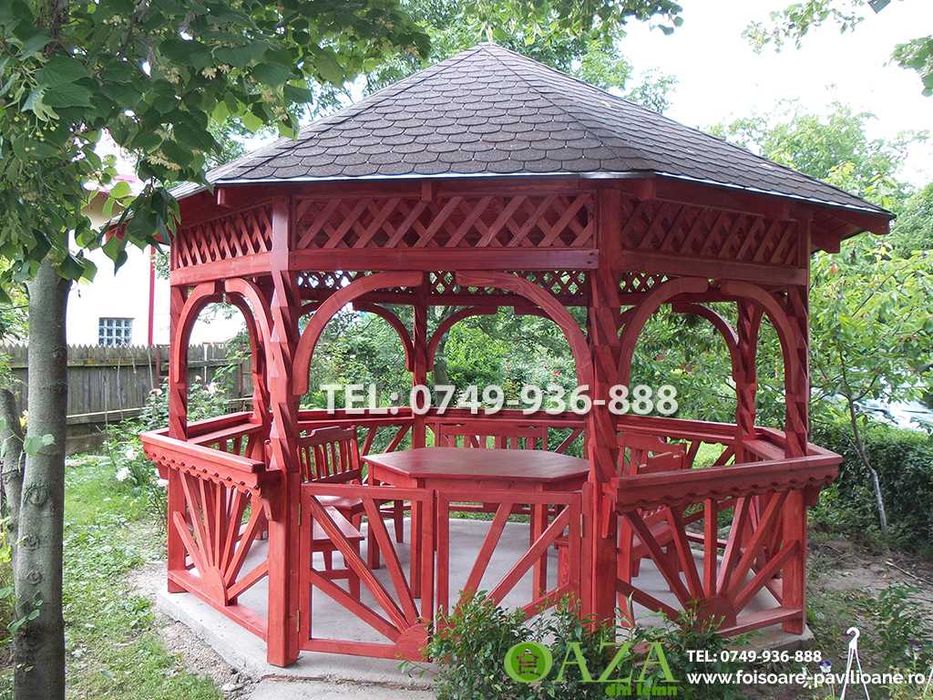 Foisor octogonal /hexagonal din lemn. Livrare si montare in toata tara