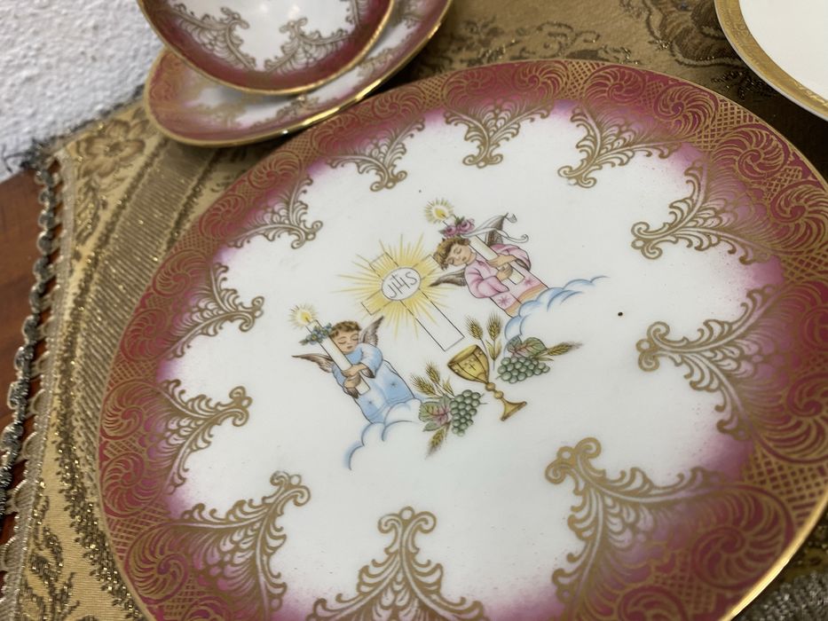 Немски чаши за кафе от порцелан троен сет