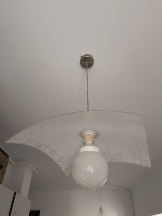 Lustra sticla patrat tip pendul