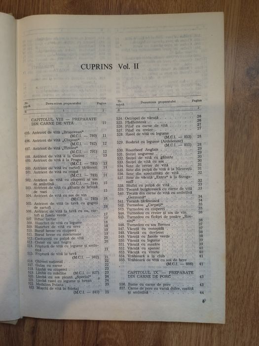 Rețetar de preparate culinare pentru turismul internațional vol II carte bucate
