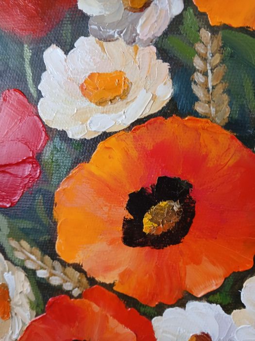 Tablouri originale, pictate manual pe pânză pe şasiu, 40 x 40 cm