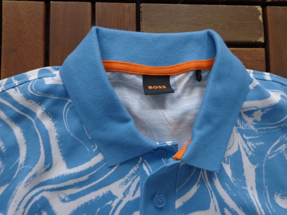 Мъжка поло тениска BOSS Allover Ocean Polo T-shirt размери L, XL