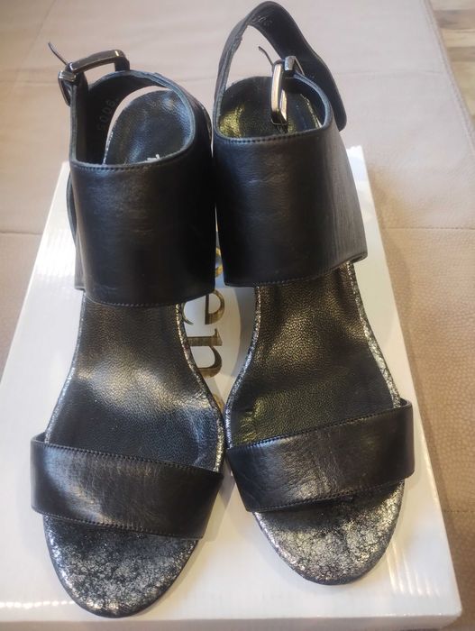 Промо!Дамски елегантни сандали , естествена кожа с висок ток. N40