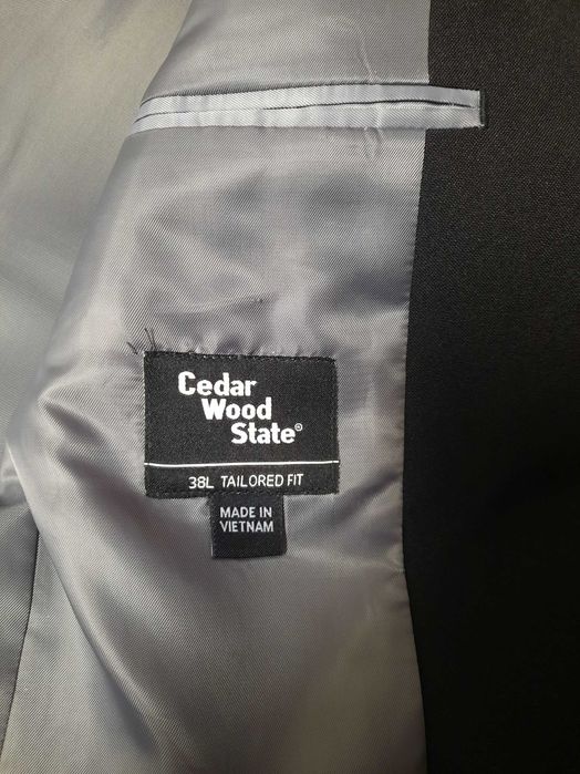 Sacou bărbat negru, marca Cedar Wood State, mărimea 38 L Tailored fit