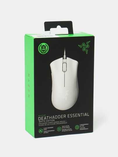 Продаю мышки  Razer Deathadder Essential 2 ЦВЕТА Белый и Черный 1+1=3