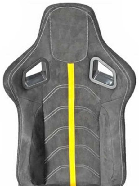 Спортни седалки за автомобил, сгъваеми, тип Рекаро, жълт кант