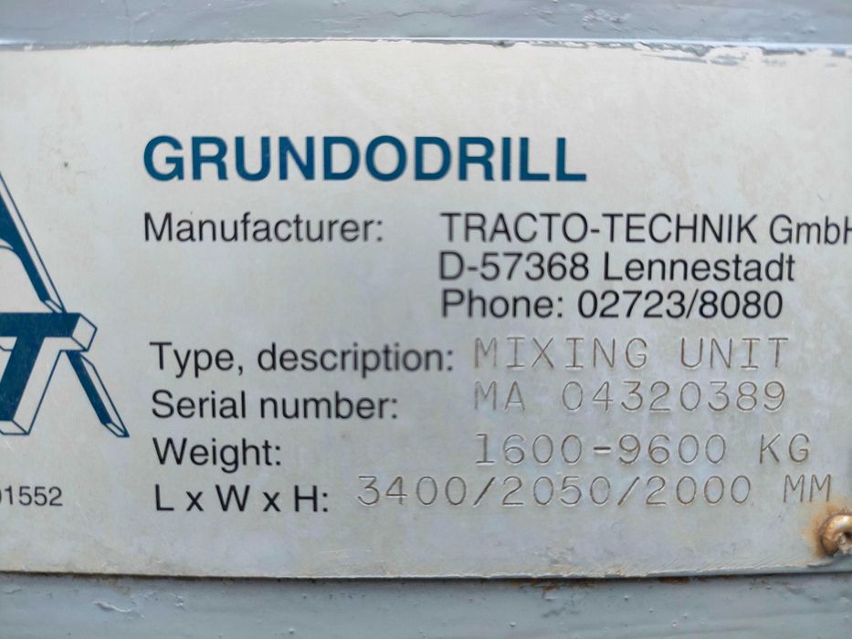 GRUNDODRILL 15X хоризонтален сондаж+144х3 щанги+Смесителна инсталация+Навигация
