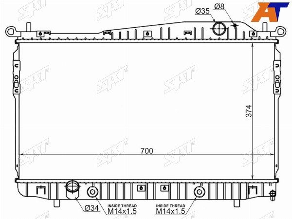 Радиатор Chevrolet Epica