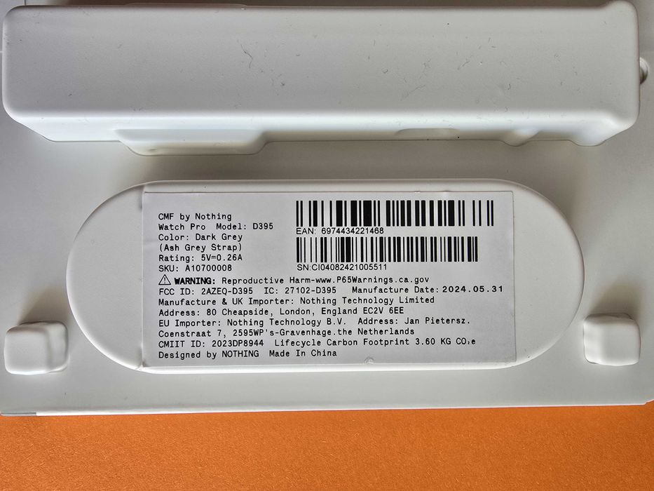 Смарт часовник CMF by Nothing Watch Pro Dark Gray (Ash Gray Strap) НОВ