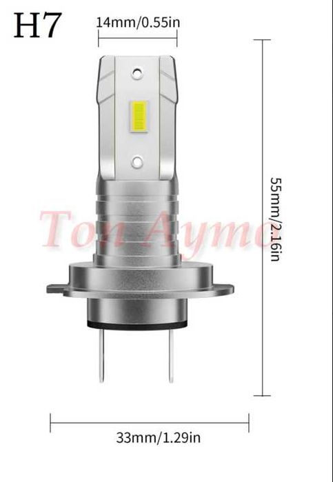 Лед LED Крушки 1:1 За Рефлекторни Фарове Plug & Play