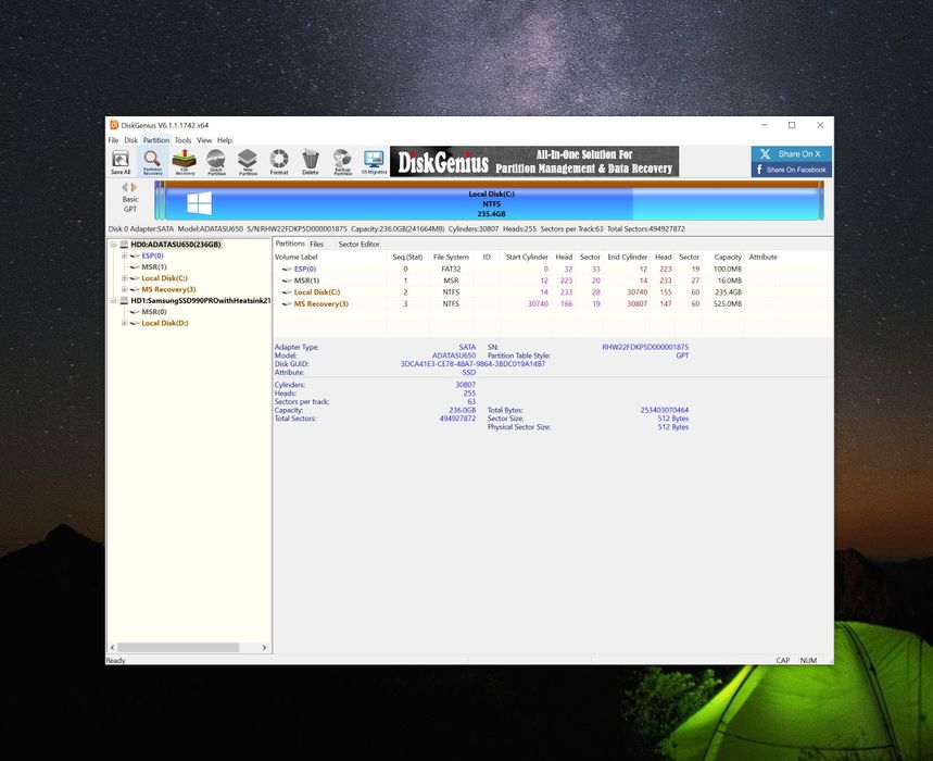 SSD Adata SU650 250GB