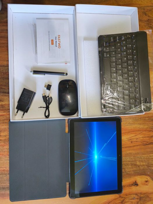Нов таблет FASTWD 10-инчов Android 14, 36GB RAM + 128GB ROM, 5G WiFi..