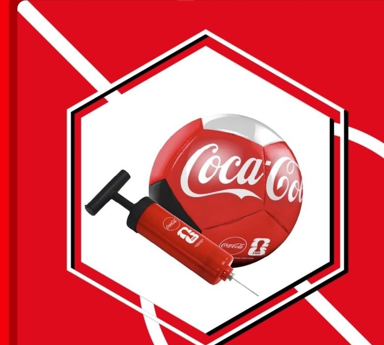 Coca-Cola brendli futbol toʻpi+nasosi