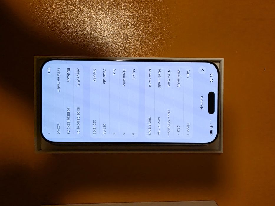 Iphone 16 Pro Max 256gb, Natural, liber de retea, factura garantie