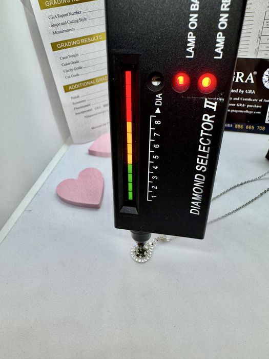 Сребърно колие с мойсанит (диамант) 1 карат