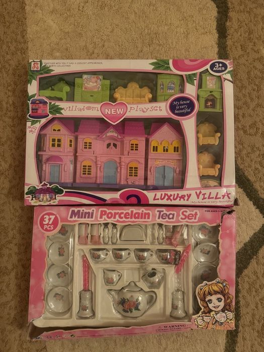 Игрушки.Кукольный домик, набор для чаепития