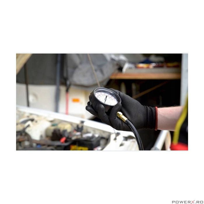 Set tester manometru presiune ulei 0 - 35 Bari, 12 piese, Verke