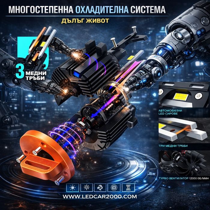 Професионални LED крушки Н7 Н15 – директен монтаж без преходници