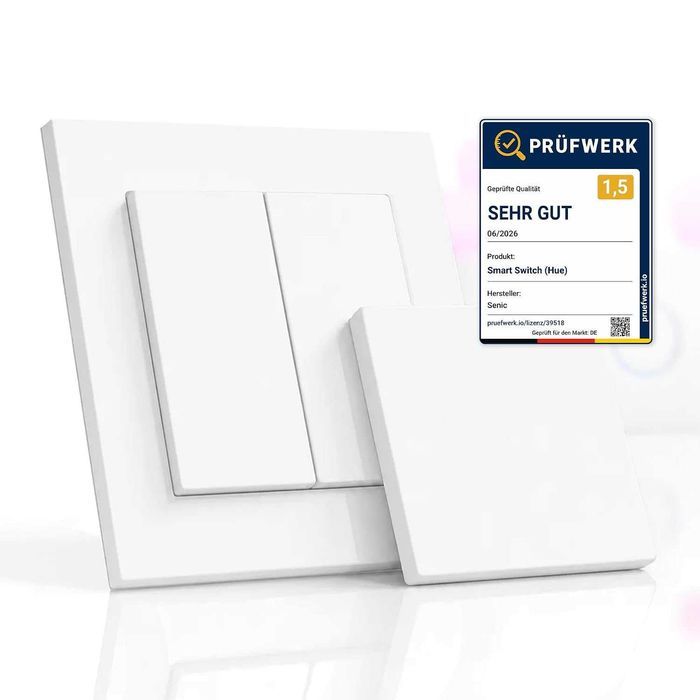 Comutator inteligent GIRA + Senic Friends of Hue: Comutator și variator wireless compatibil cu Philips Hue