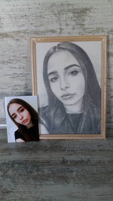 портрет карандашом дешево к 8 марта